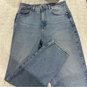 Zara Blue Straight Mom Leg Jeans